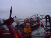 Bec & the kids at the Forth Bridge - 1999