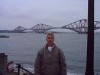 Bec posing with the Forth Rail Bridge in the background - 1999